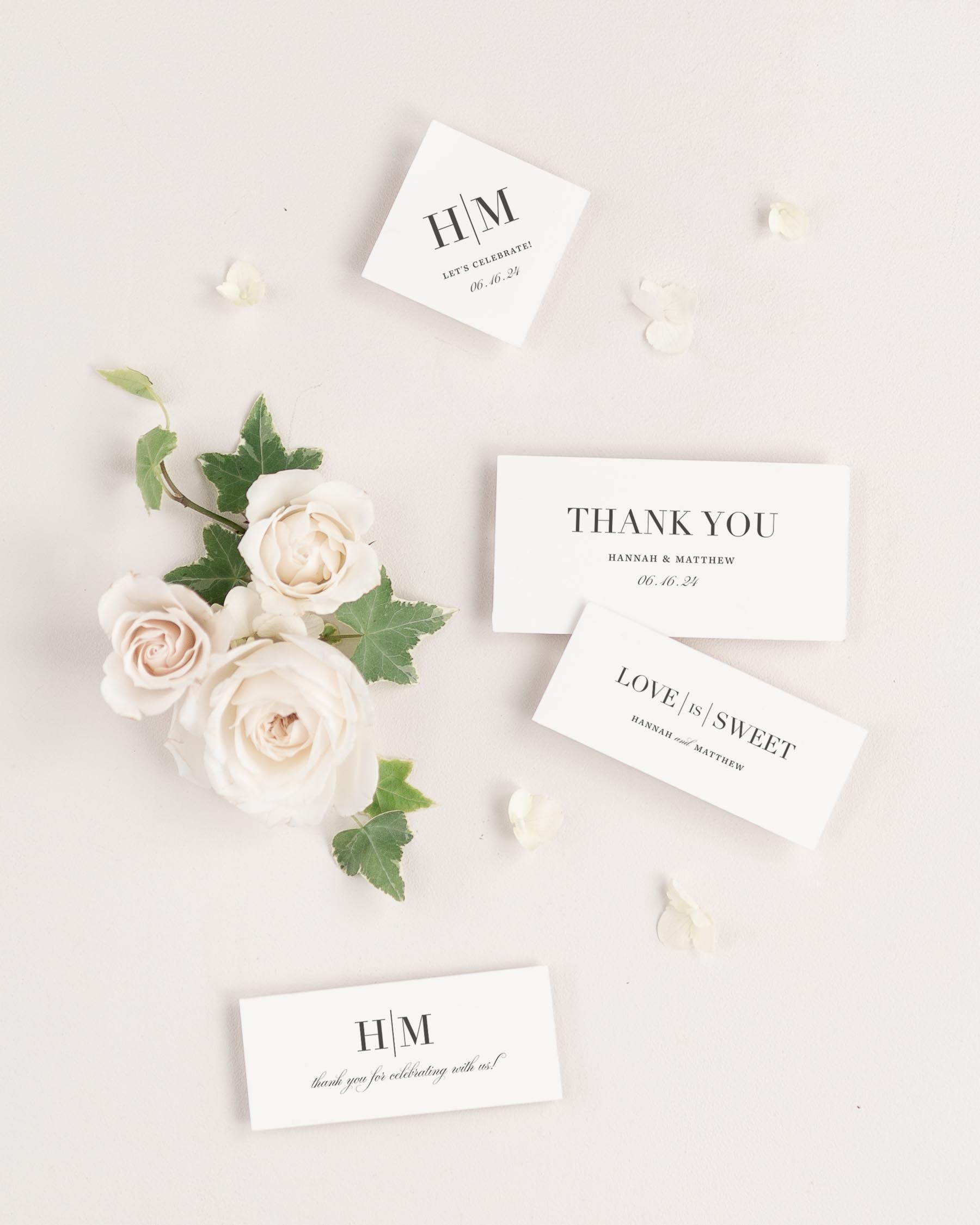 Glam Monogram Favor Tags