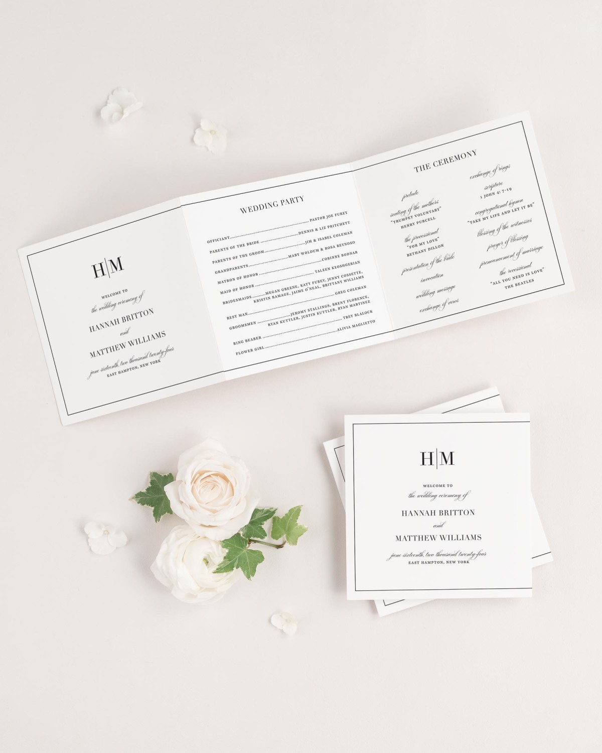 Glam Monogram Wedding Programs Shine Wedding Invitations - Main Image