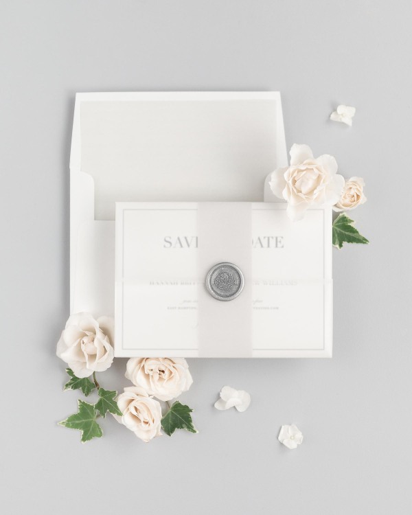 Glam Monogram Save the Dates