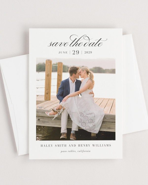 Haley Photo Save the Date with Envelope