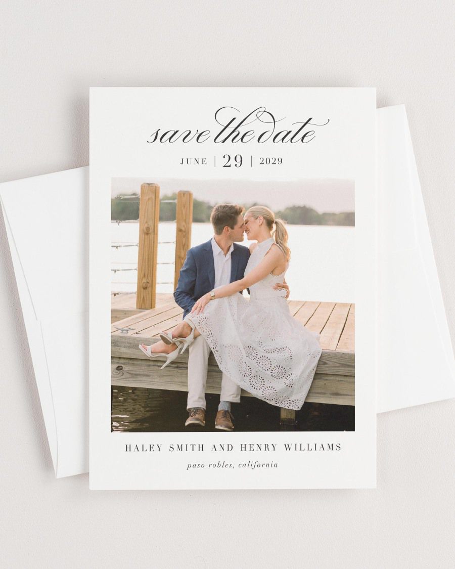 Haley Photo Save the Date with Envelope