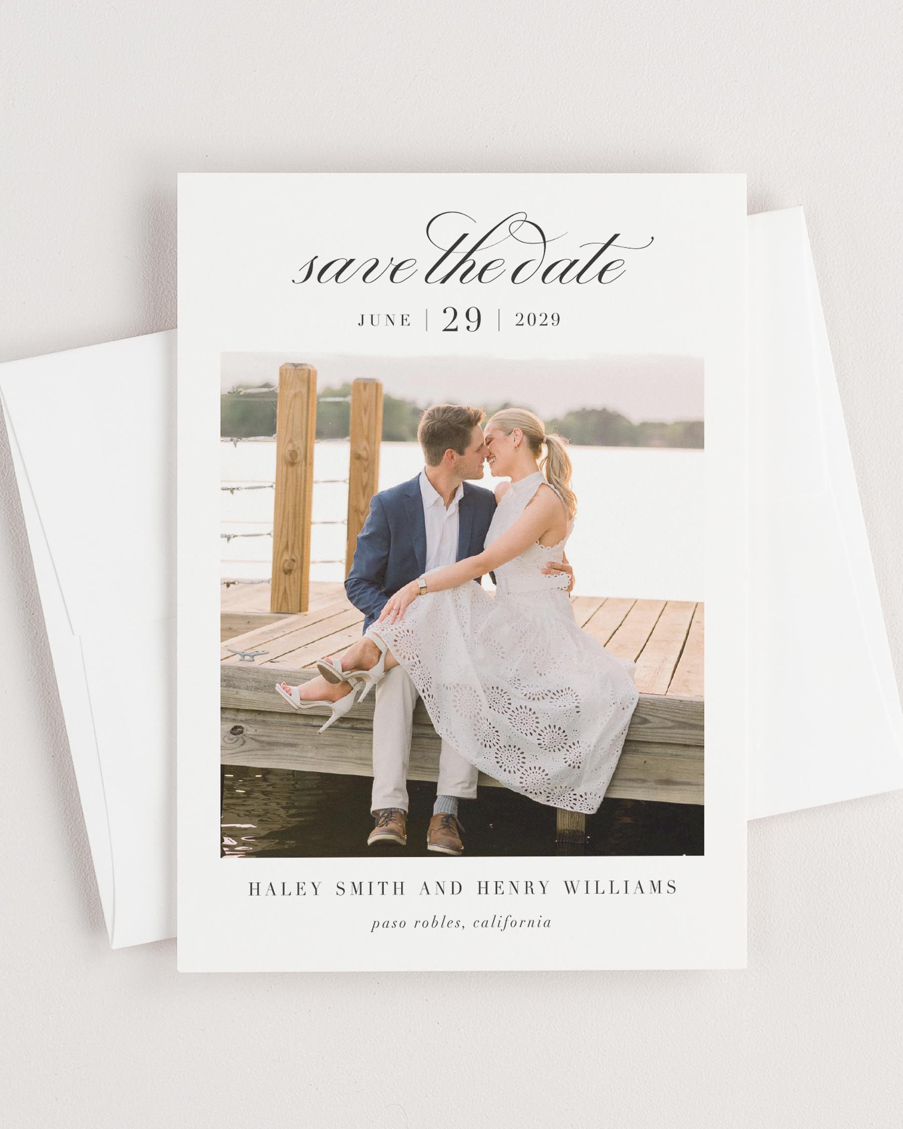 Haley Photo Save the Date with Envelope