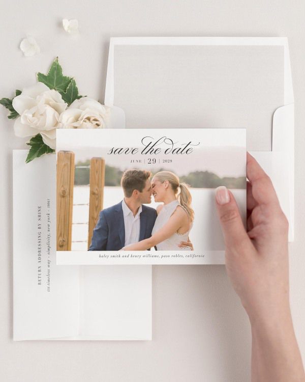Haley Photo Save the Dates with Envelope Liner