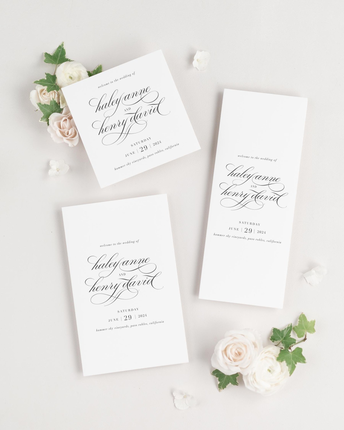 Haley Wedding Programs | Shine Wedding Invitations, image size:1200x1500