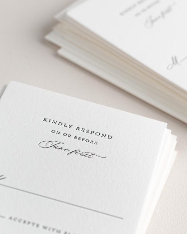 Hazel Letterpress Wedding Invitations