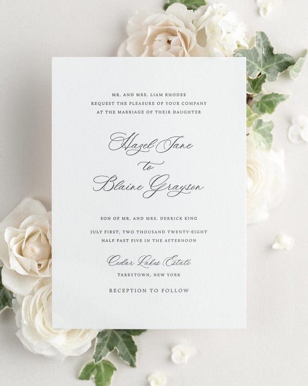 Hazel Letterpress Wedding Invitations