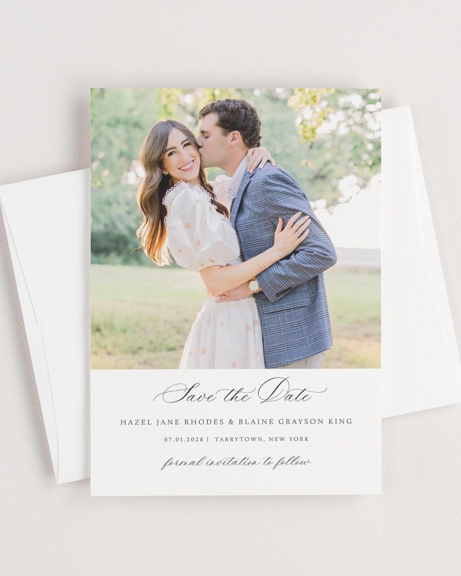 Hazel Photo Save the Date with Envelope