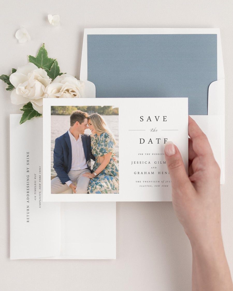 Jessica Photo Save the Dates with Envelope Liner