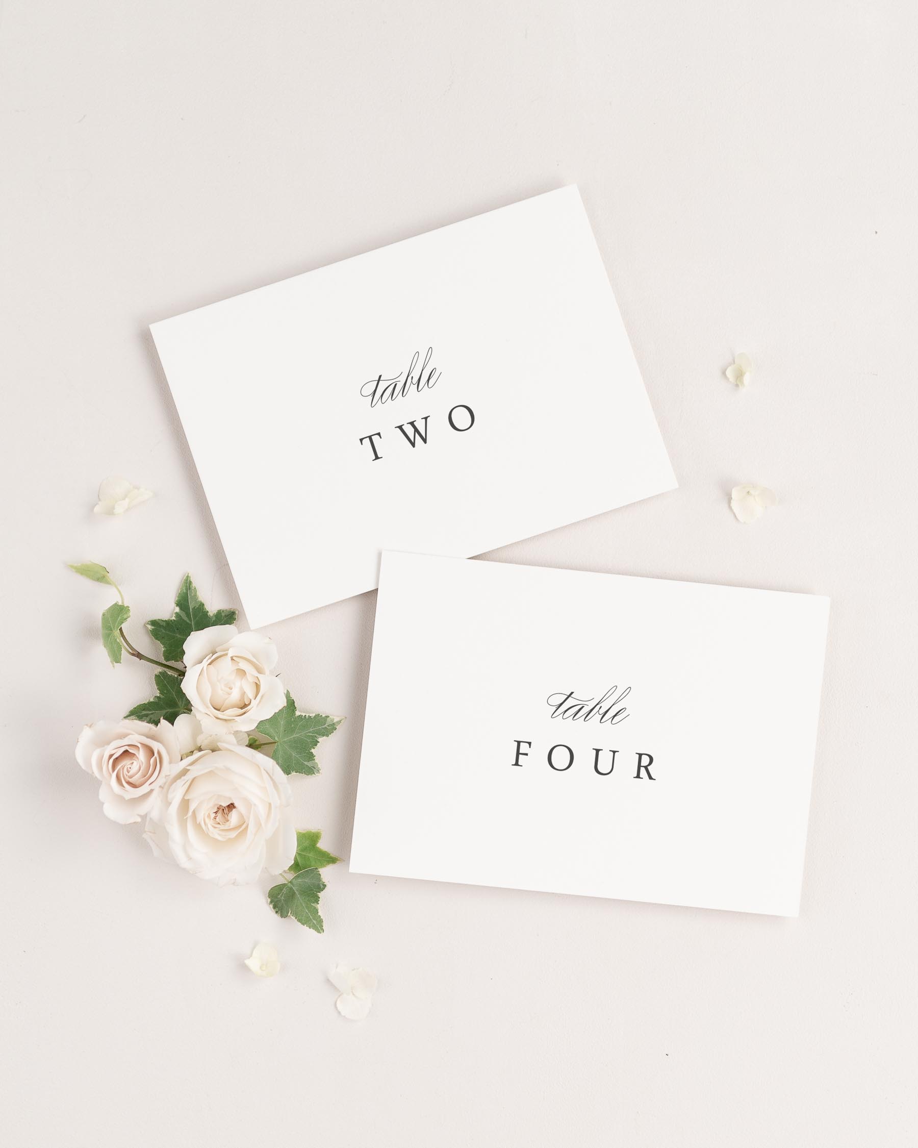 Jessica Table Numbers