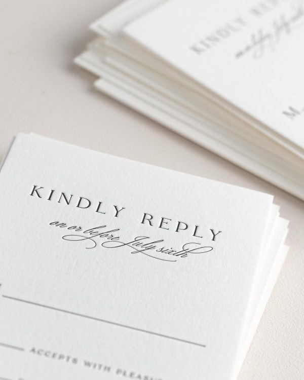 Kendall Letterpress Wedding Invitations