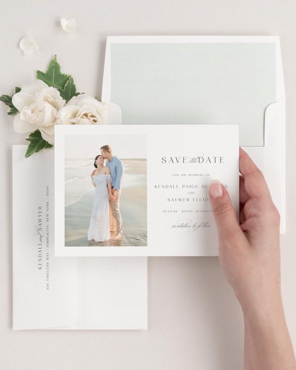 Kendall Photo Save the Dates with Envelope Liner