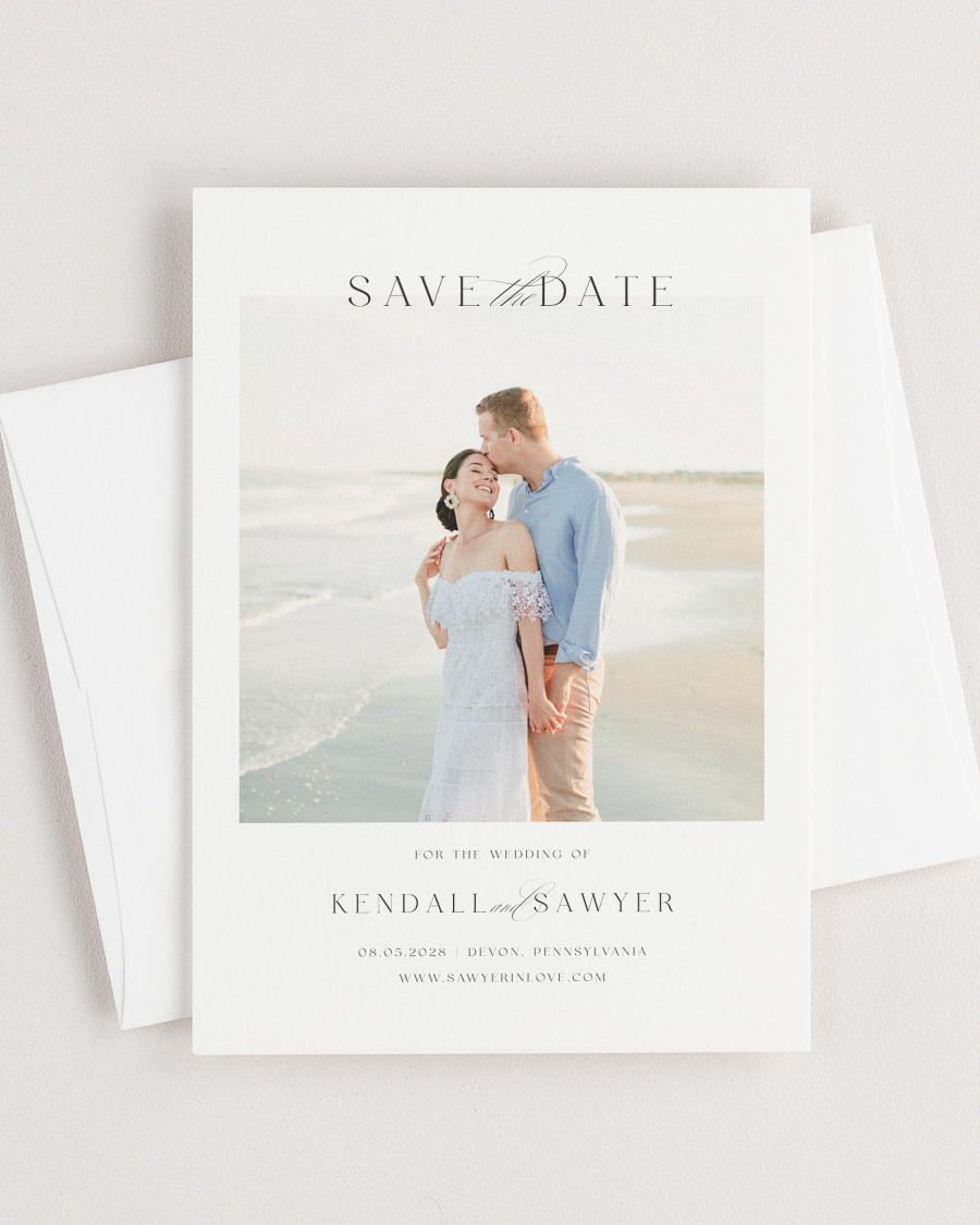 Kendall Photo Save the Date with Envelope