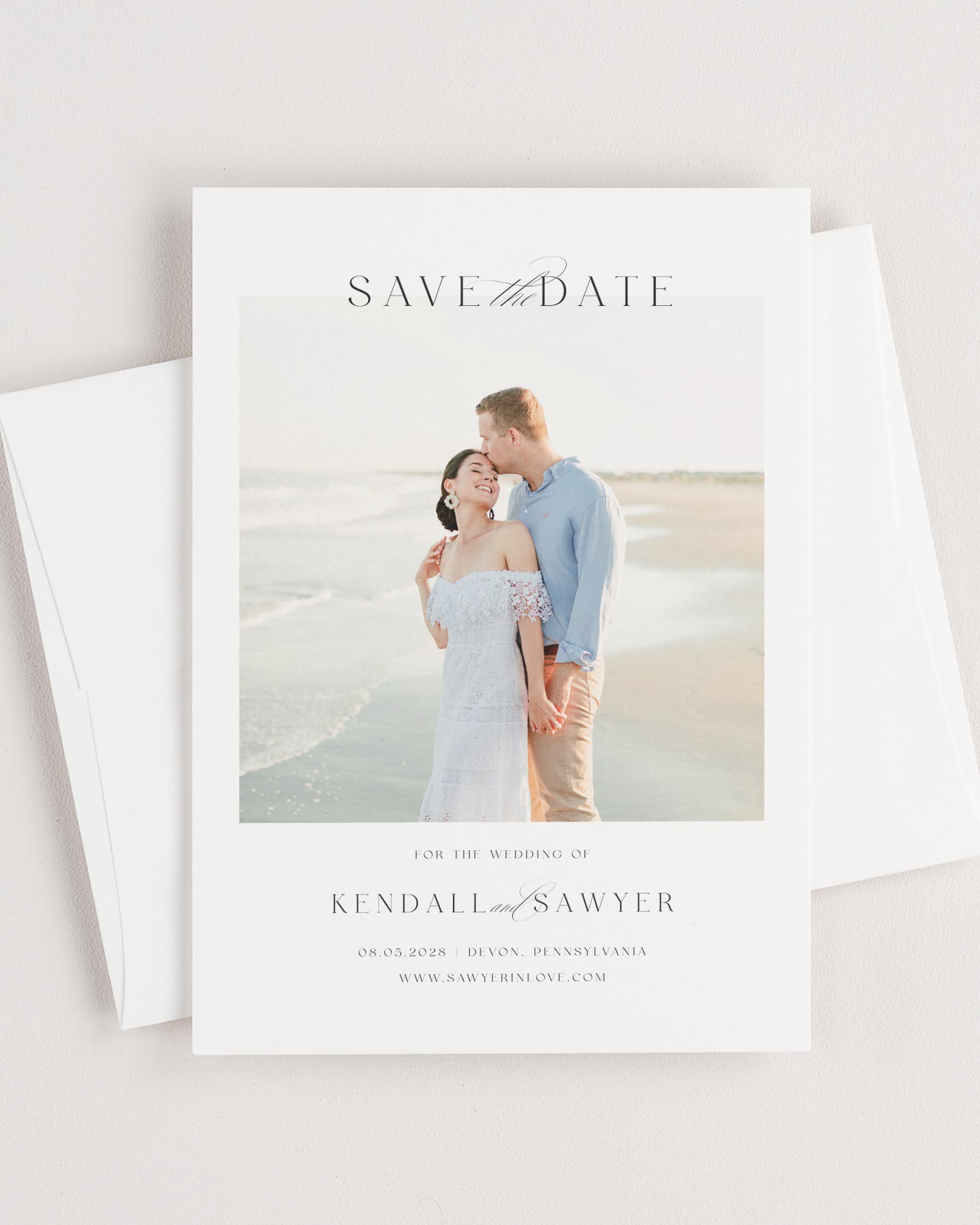 Kendall Photo Save the Date with Envelope