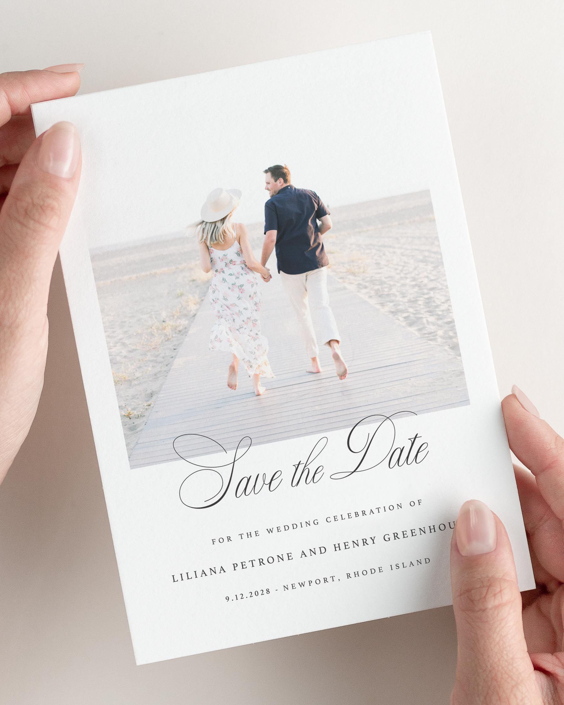 Liliana Photo Save the Date with Envelope