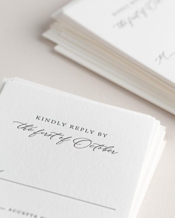 Lily Letterpress Wedding Invitations