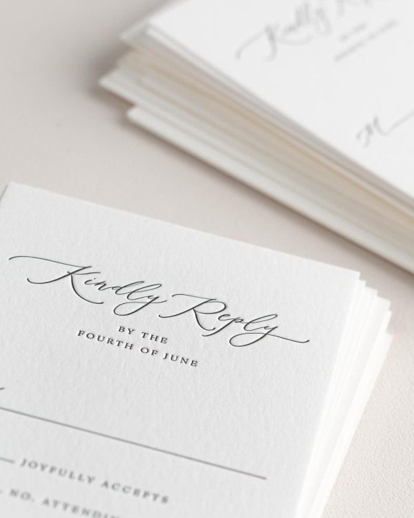 Lucille Letterpress Wedding Invitations
