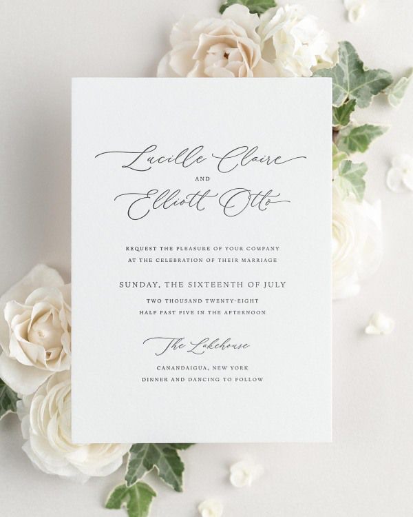 Lucille Letterpress Wedding Invitations