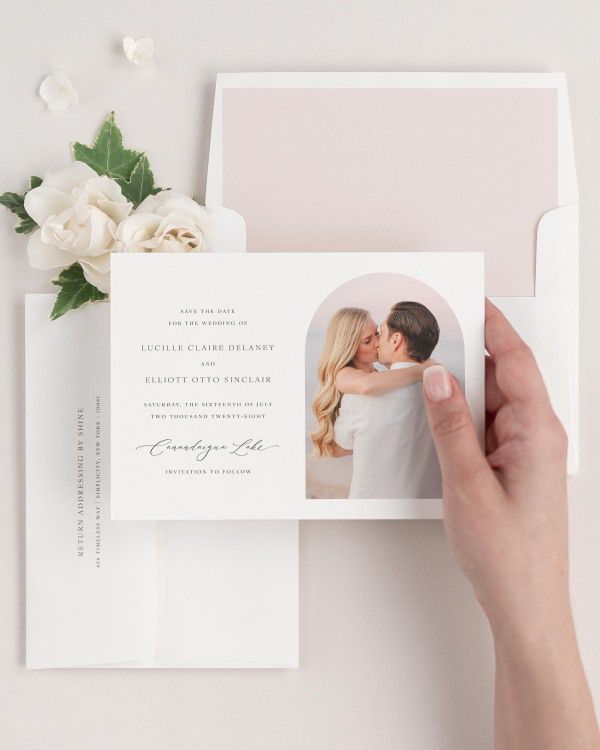 Lucille Photo Save the Dates with Envelope Liner