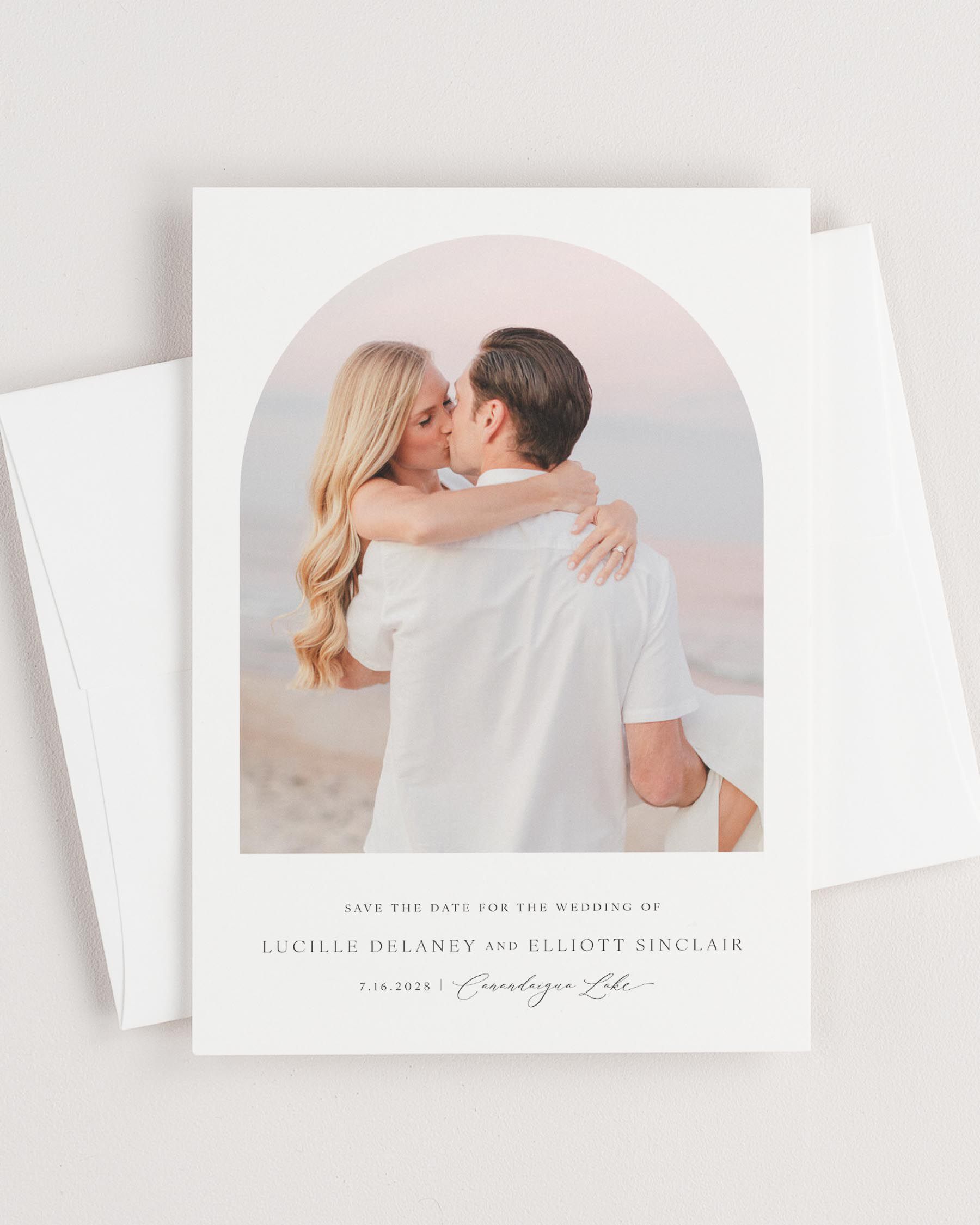 Lucille Photo Save the Date with Envelope