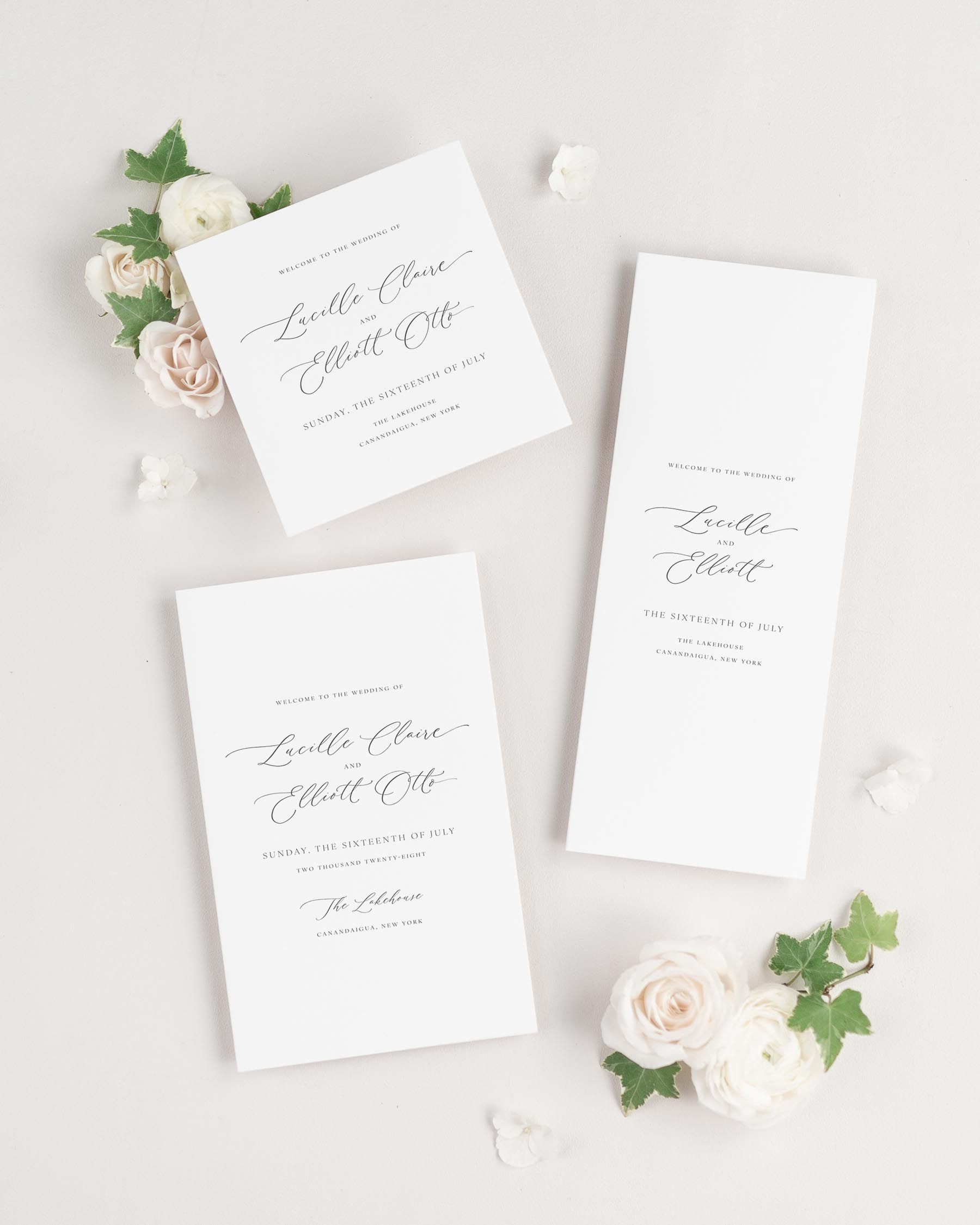 Lucille Wedding Programs