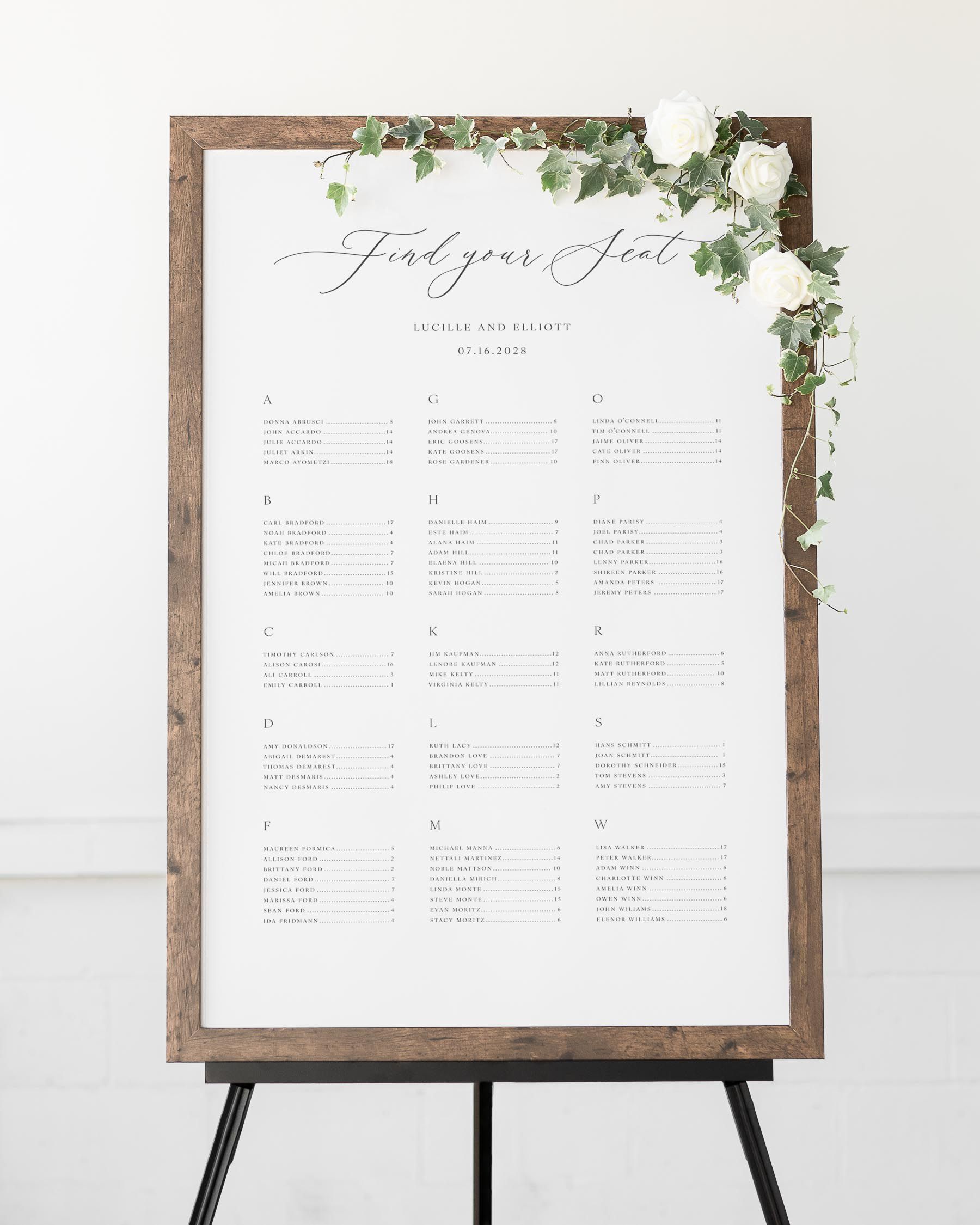 Lucille Seating Charts