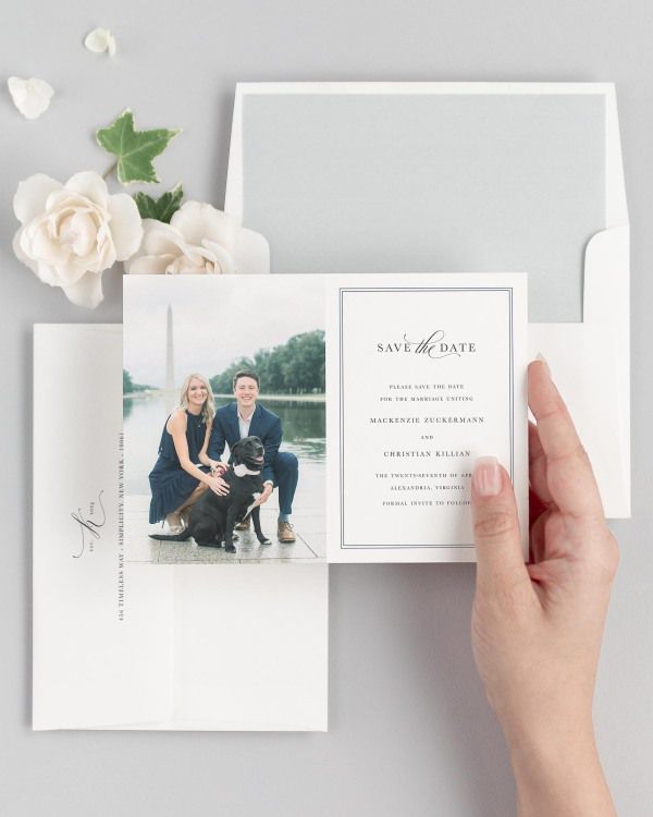 Mackenzie Photo Save the Dates with Envelope Liner