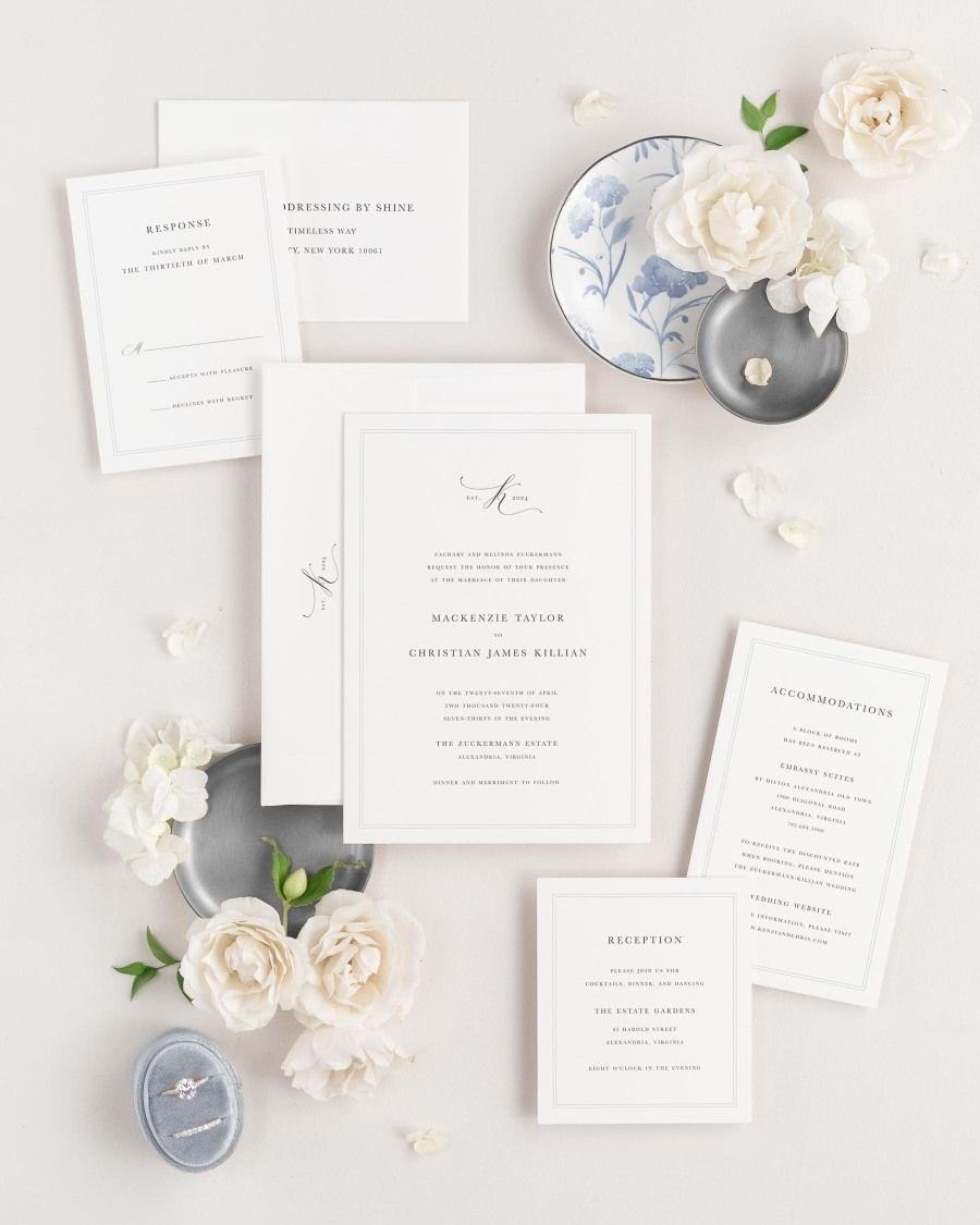 Script Wedding Invitations Shine Wedding Invitations