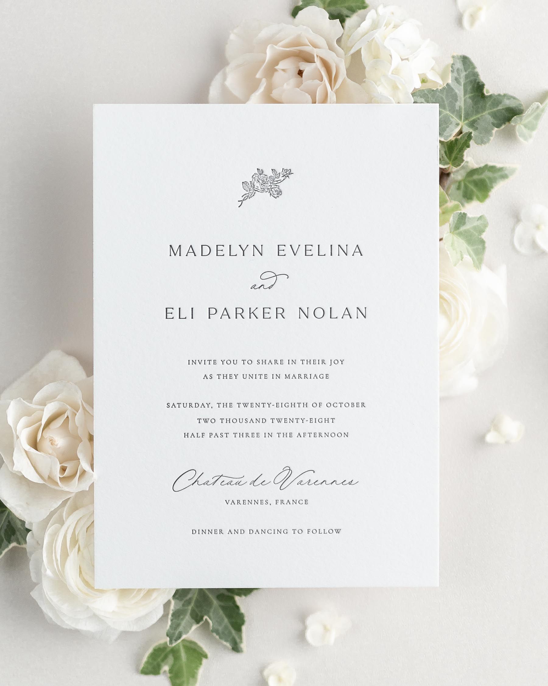 Madelyn Letterpress Wedding Invitations