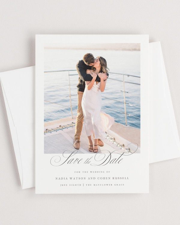 Nadia Photo Save the Date with Envelope