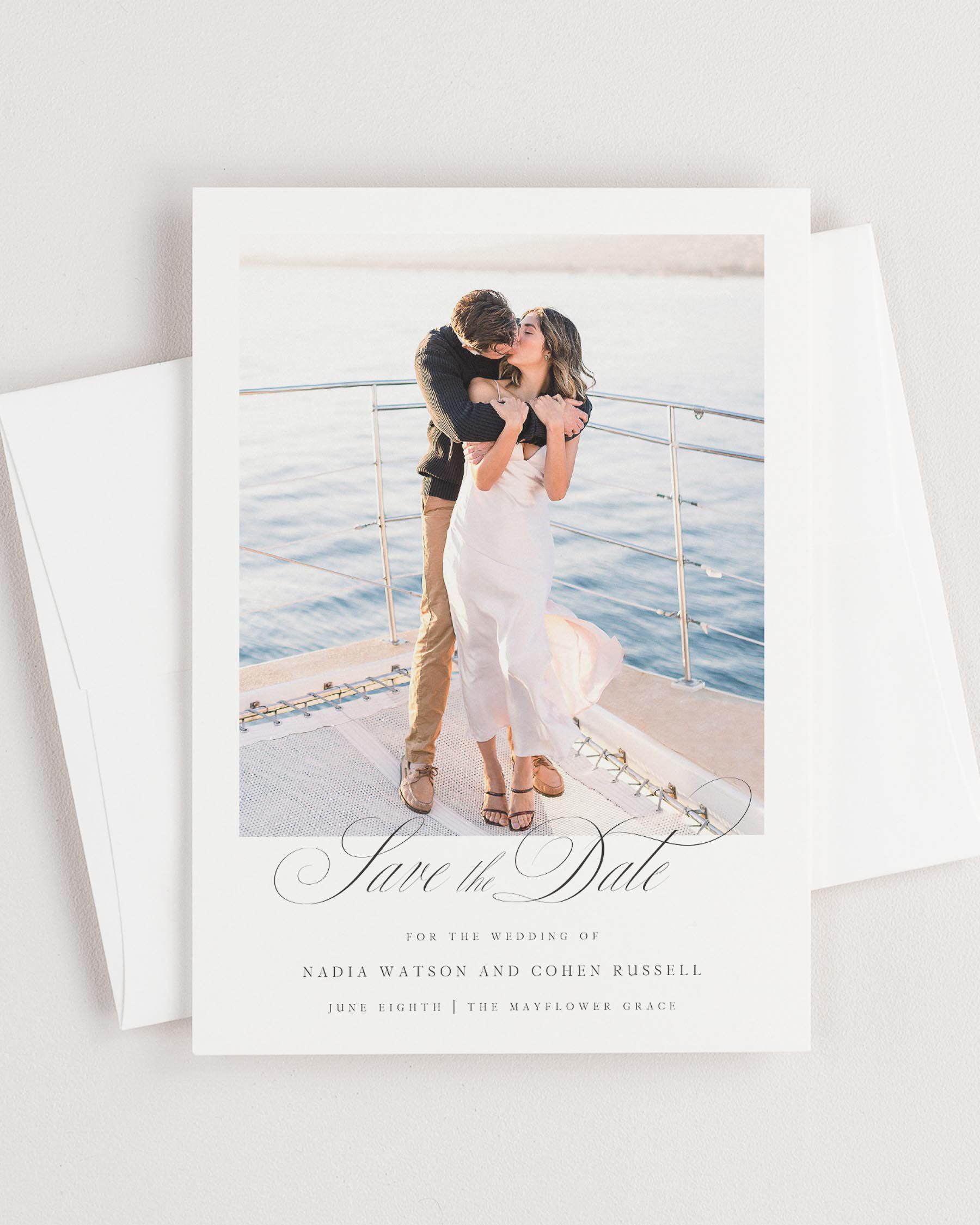 Nadia Photo Save the Date with Envelope