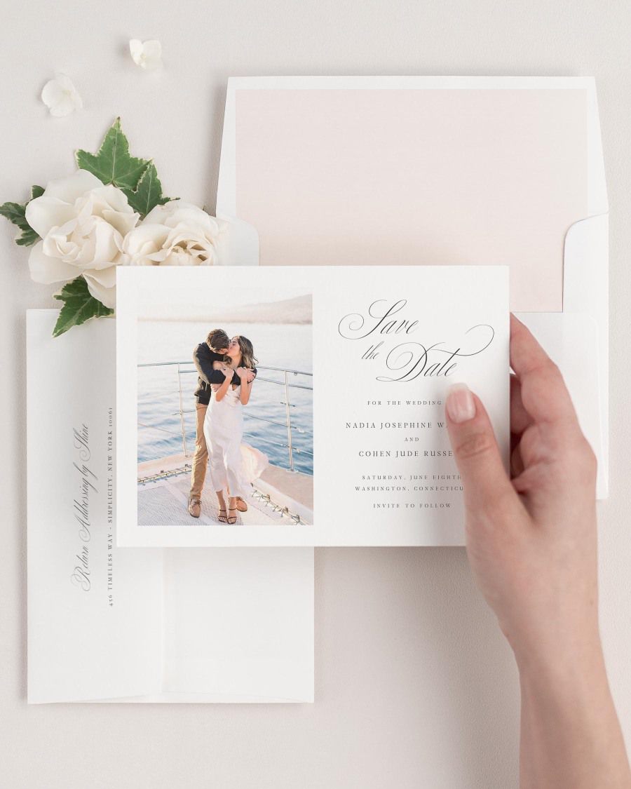 Nadia Photo Save the Dates with Envelope Liner