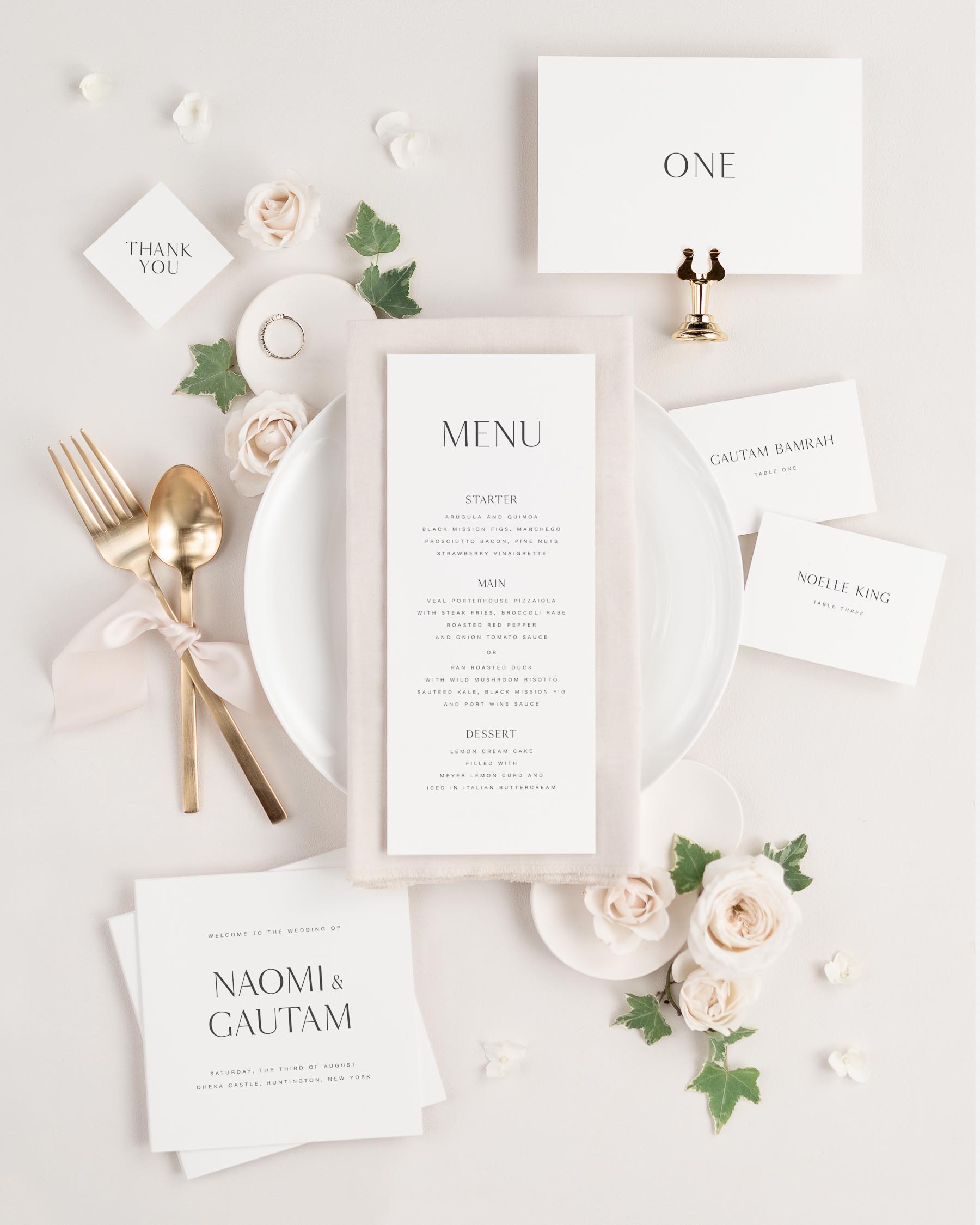 Multiple accessories matching our Naomi design