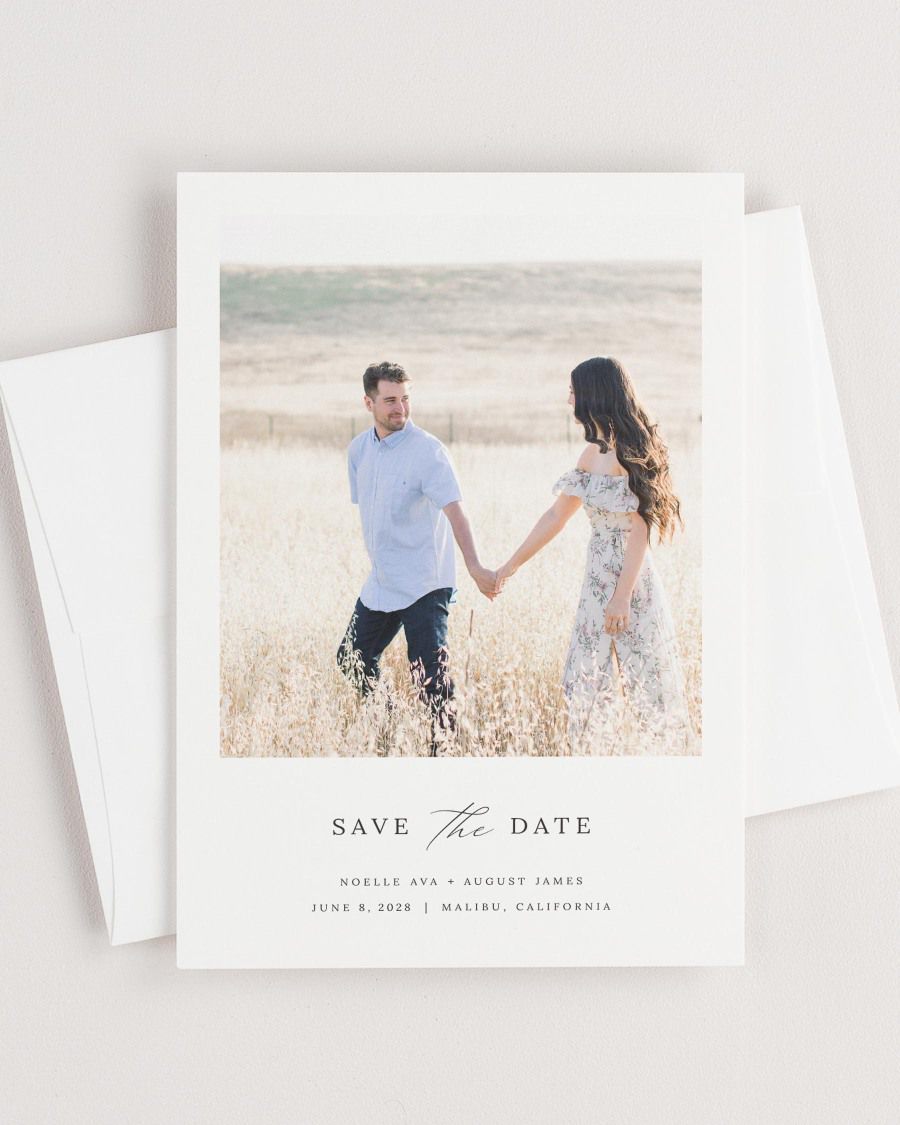 Noelle Photo Save the Date with Envelope