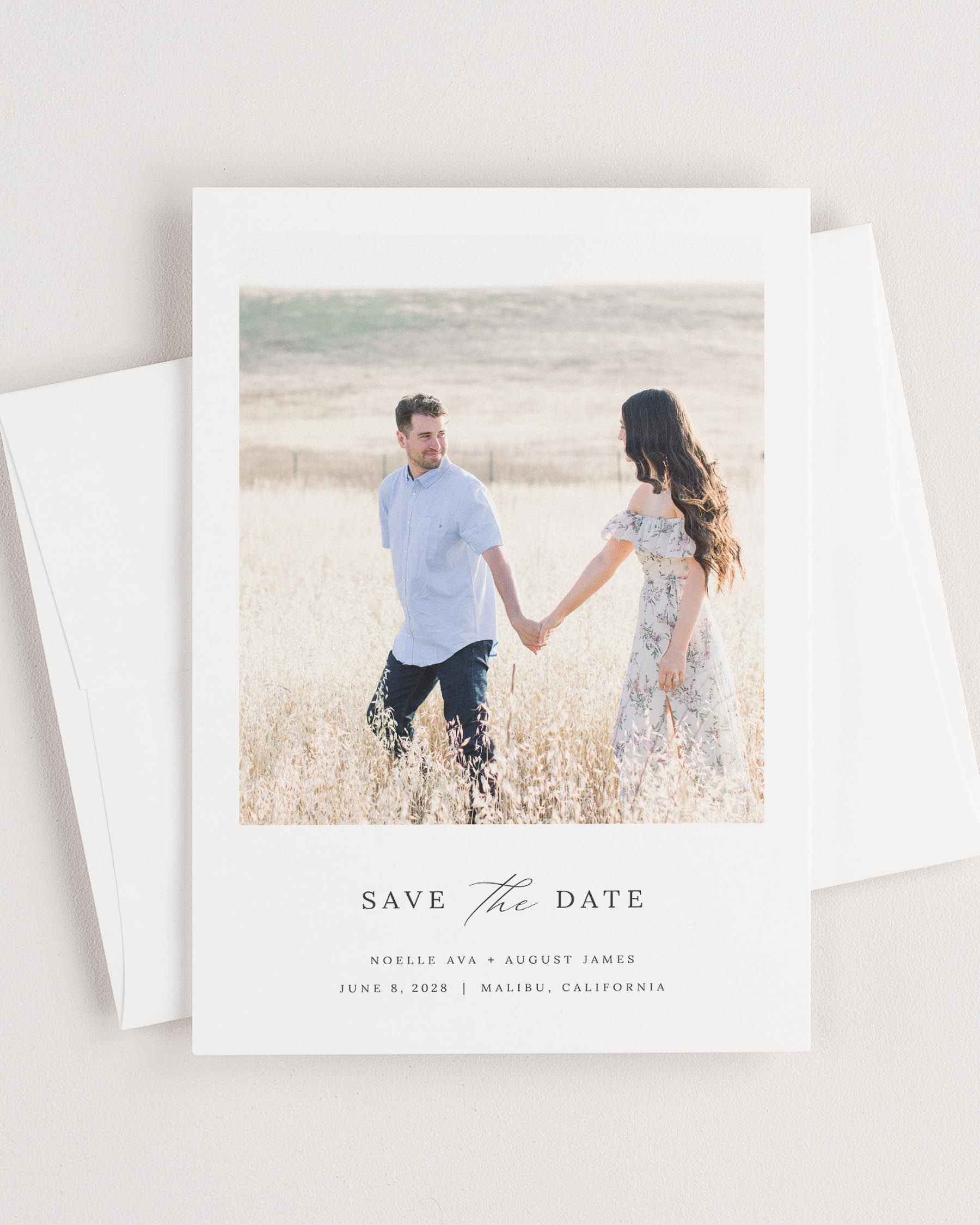 Noelle Photo Save the Date with Envelope