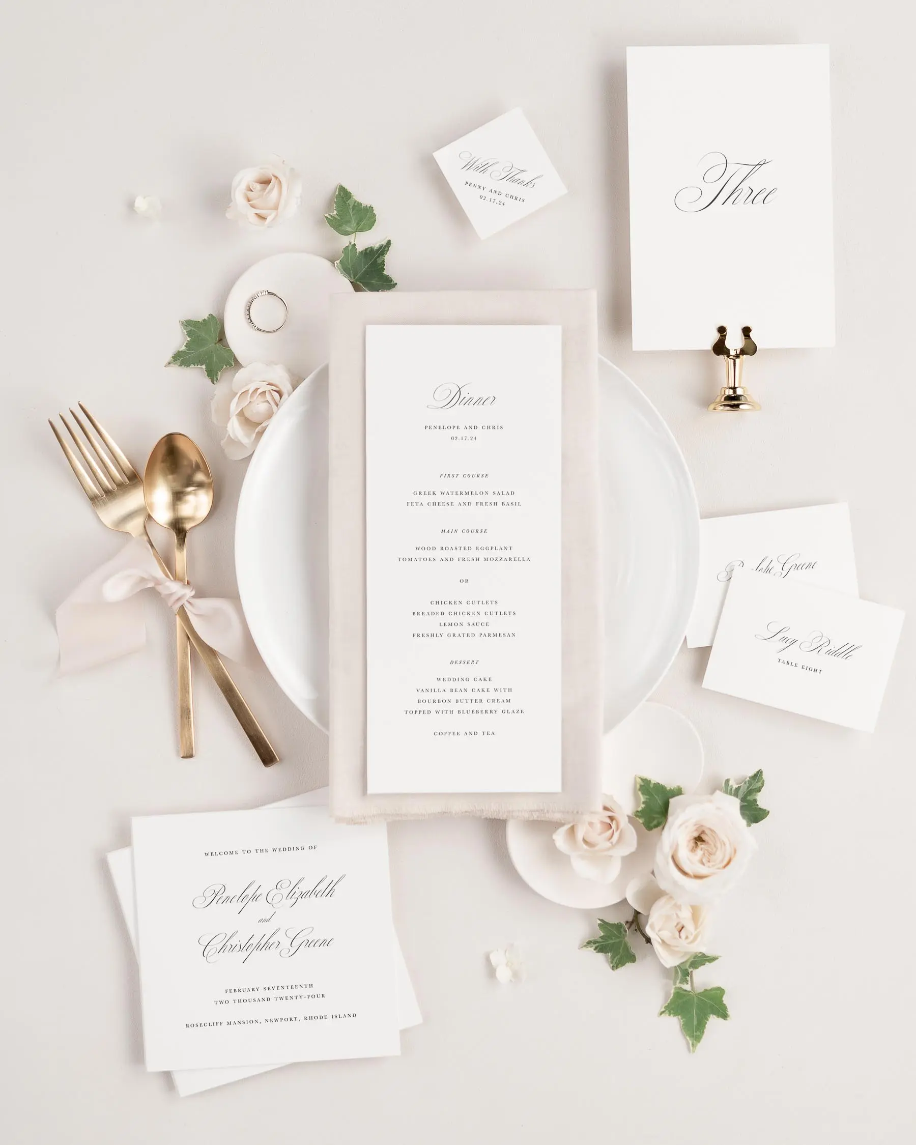 Penelope Wedding Day Stationery