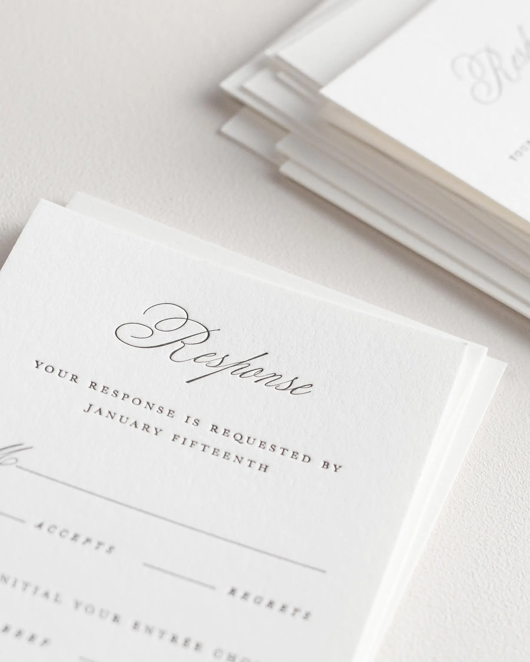 Phoebe Letterpress Response Card
