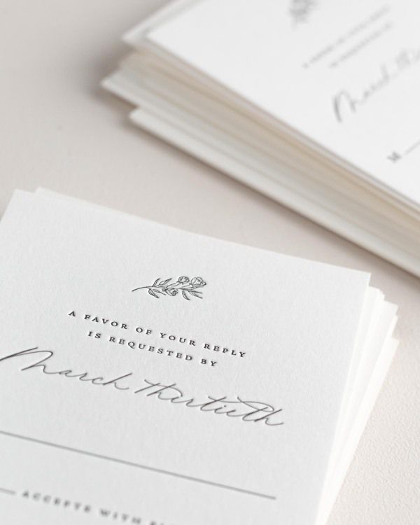Phoebe Letterpress Wedding Invitations