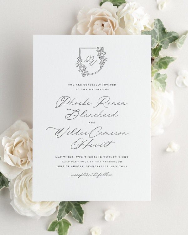 Phoebe Letterpress Wedding Invitations