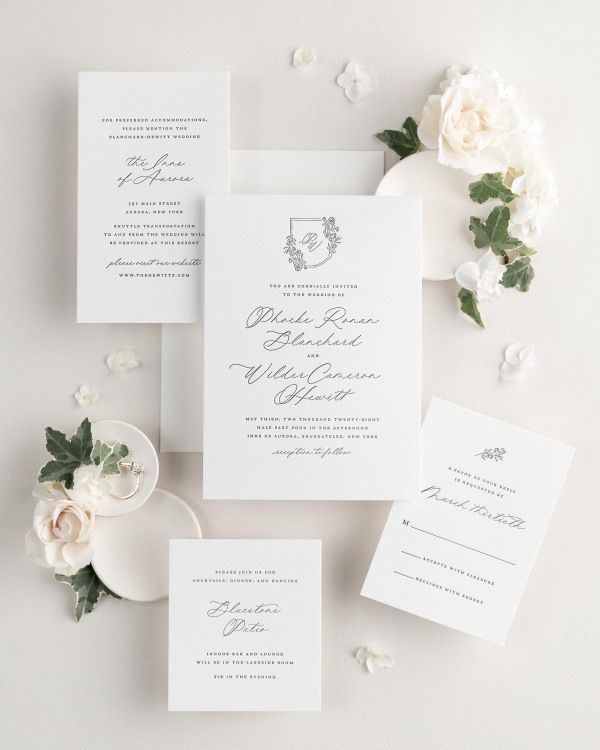 Phoebe Letterpress Wedding Invitations
