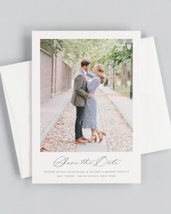 Phoebe Photo Save the Date with Envelope