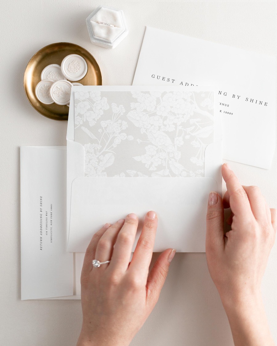 Single vs. Double Envelopes for Wedding Invitations Shine Wedding