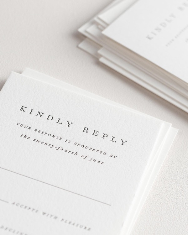 Poppy Letterpress Wedding Invitations