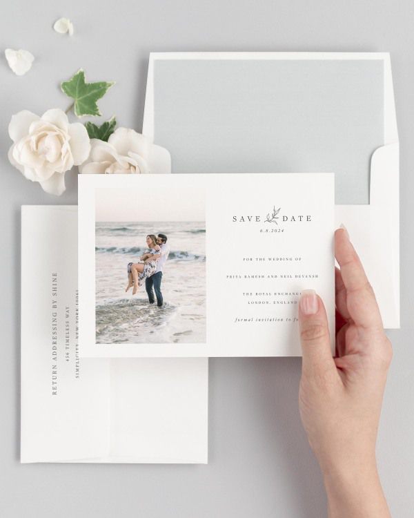 Priya Photo Save the Dates with Envelope Liner