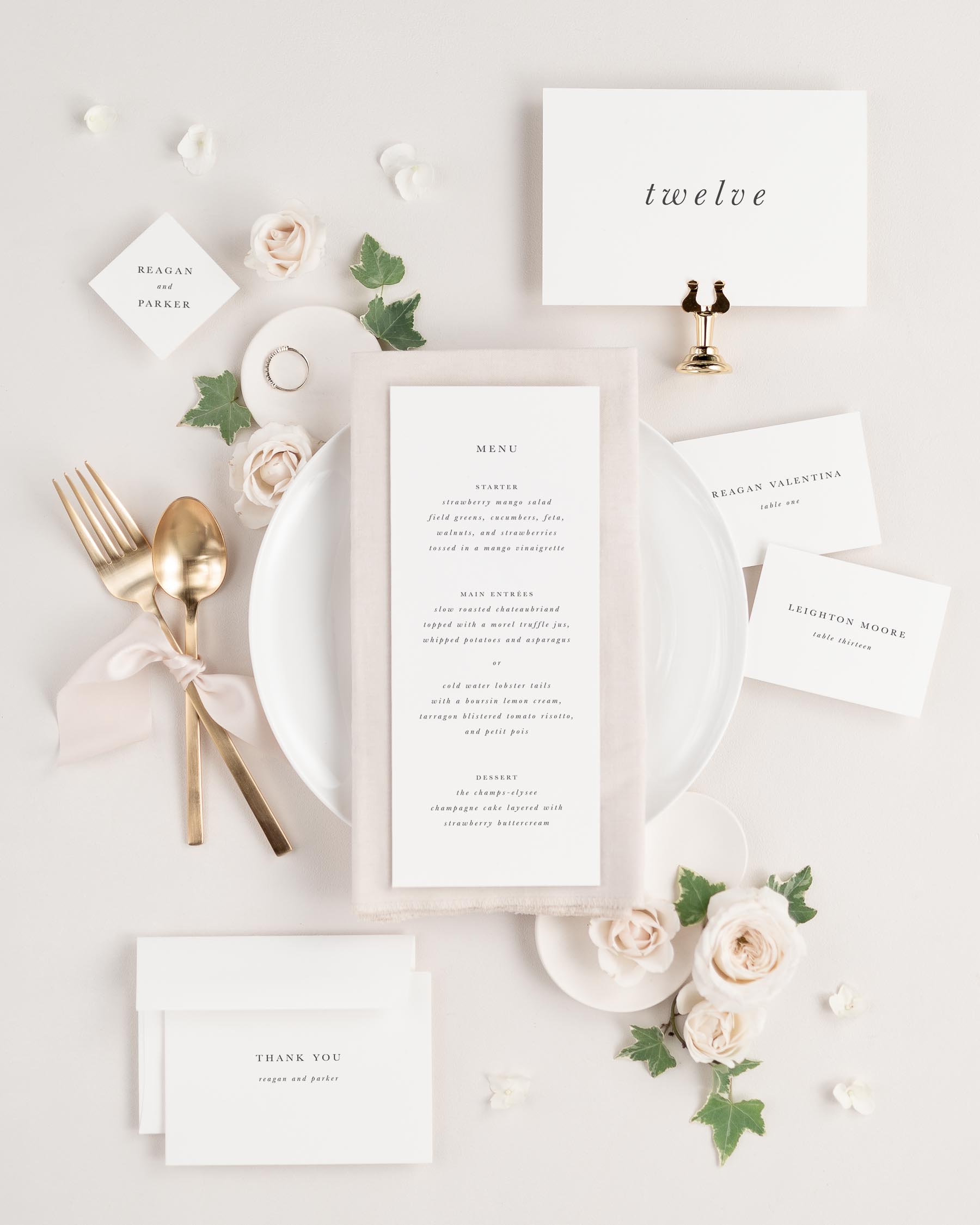 Multiple accessories matching our Reagan design