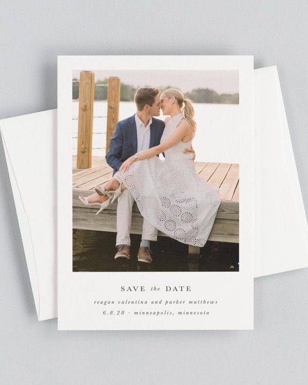 Reagan Photo Save the Date with Envelope