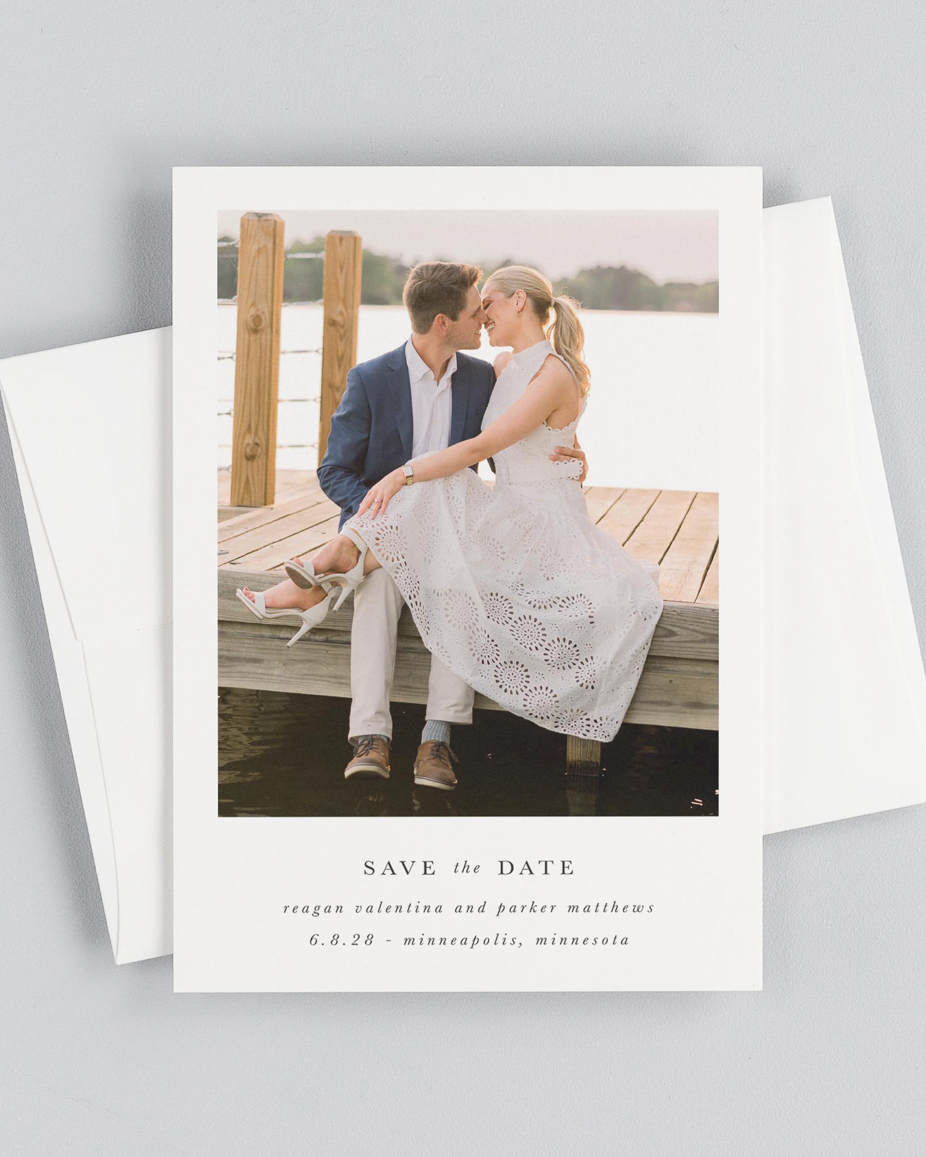 Reagan Photo Save the Date with Envelope