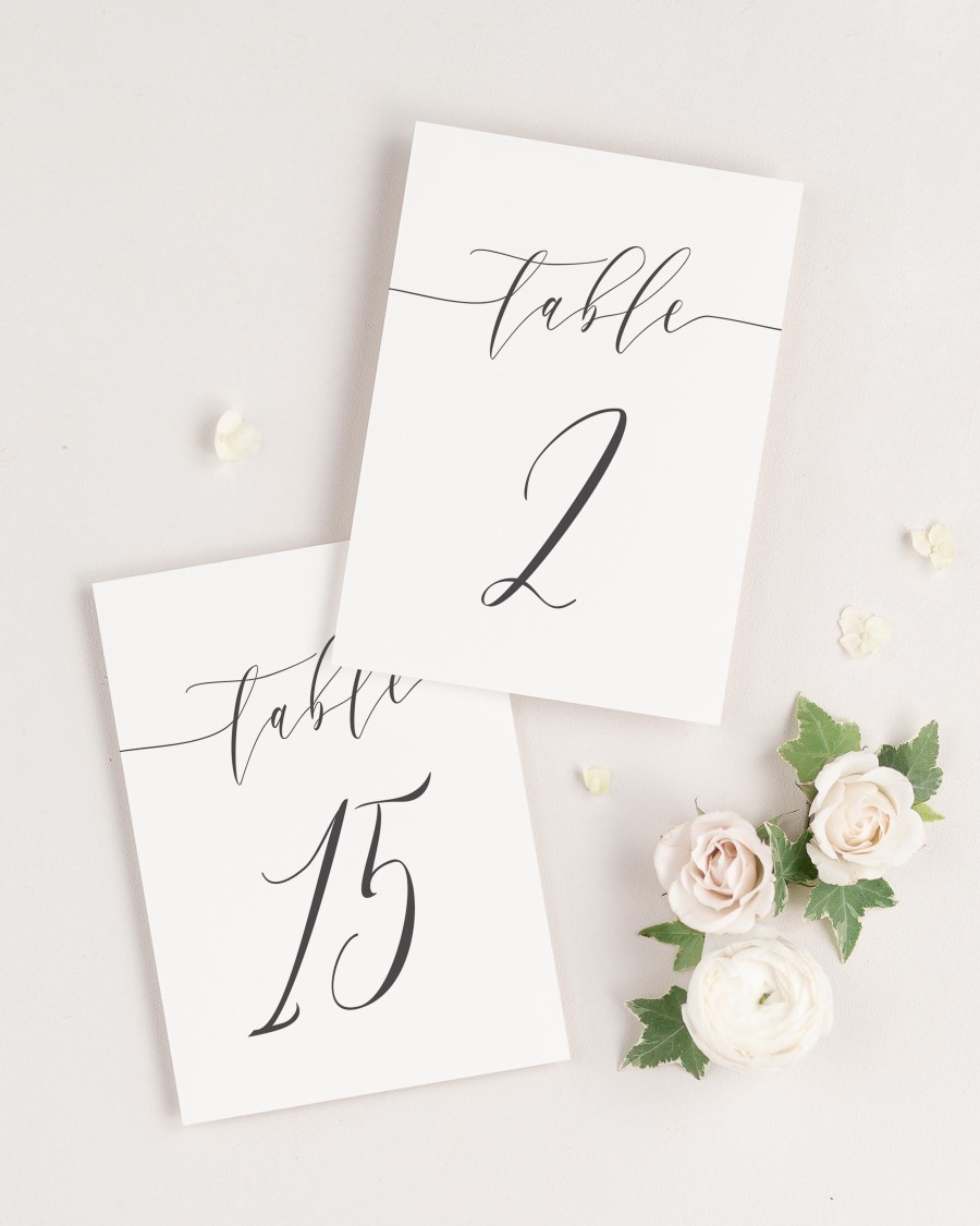 Romantic Calligraphy Table Numbers