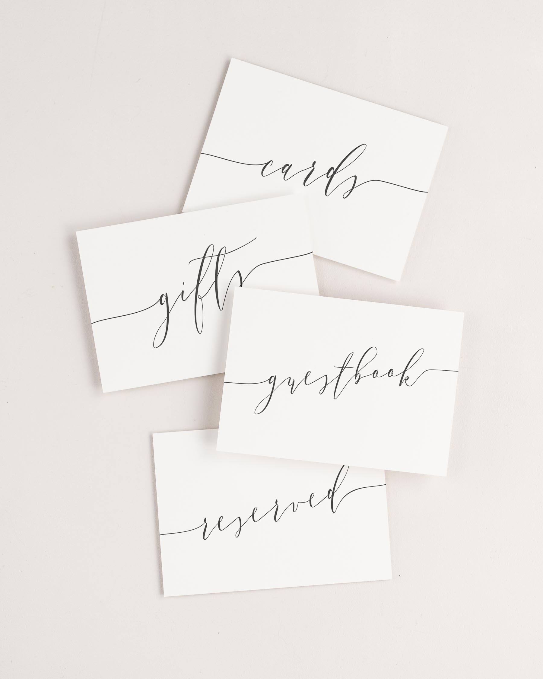 Romantic Calligraphy Signs