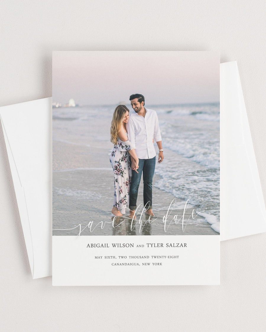 Photo save the date with script