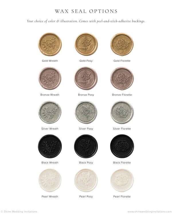 Shine Wedding Invitations Wax Seals Diagram